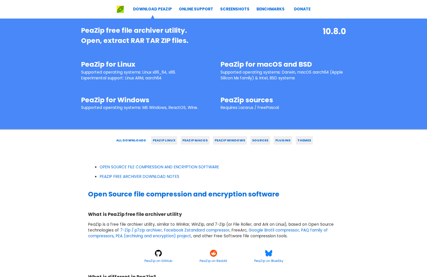 PeaZip official website on GitHub