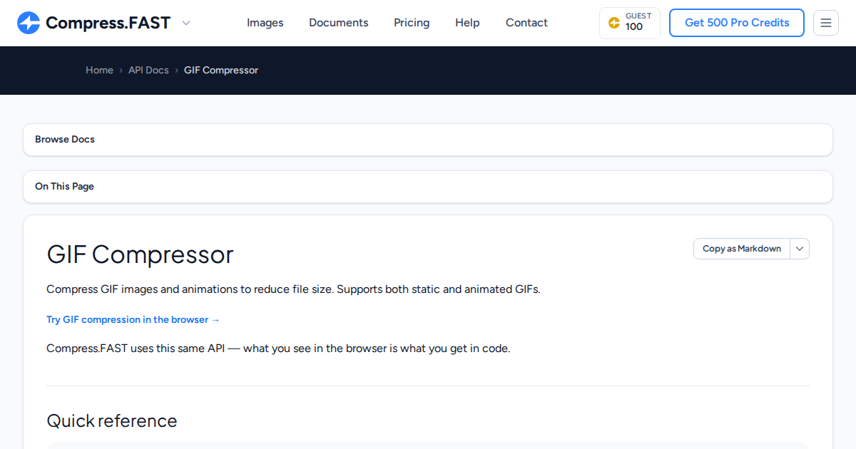 GIF Compressor | Compress.Fast API