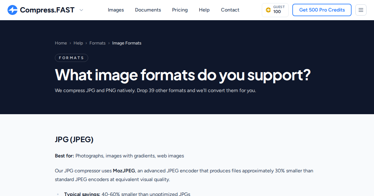 Supported Image Formats | Help Center